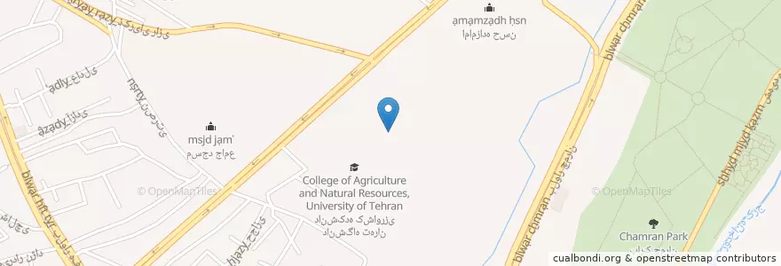 Mapa de ubicacion de گروه علوم باغبانی en إیران, محافظة ألبرز, شهرستان کرج, بخش مرکزی شهرستان کرج, کرج.