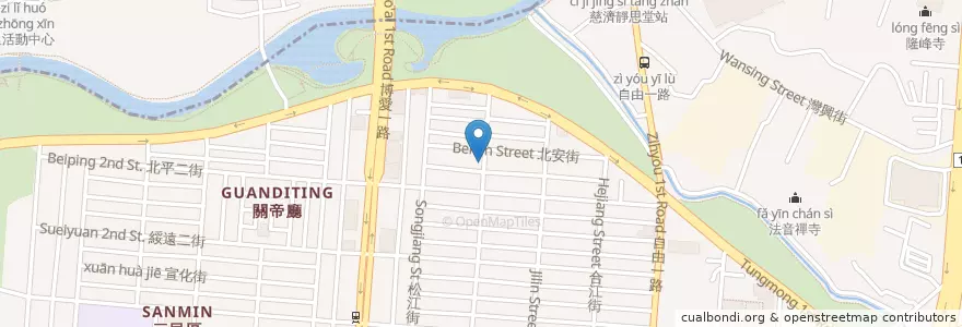 Mapa de ubicacion de 高邑太子宮 en Taiwán, Kaohsiung, 三民區.