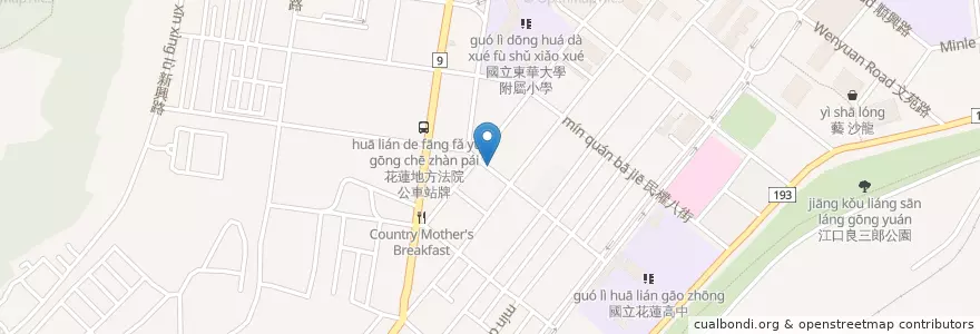 Mapa de ubicacion de 週六郊區 en Tayvan, 臺灣省, Hualien, 花蓮市.