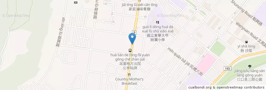 Mapa de ubicacion de 辣匠火鍋店 en Taïwan, Province De Taïwan, Comté De Hualien, Hualien.