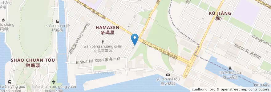 Mapa de ubicacion de 元氣早餐 en Taïwan, Kaohsiung, 鼓山區.