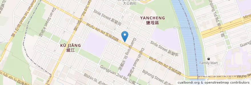 Mapa de ubicacion de 黛麗莎 en Tayvan, Kaohsiung, 鹽埕區.