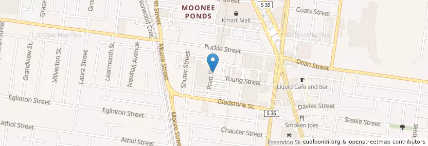 Mapa de ubicacion de YOMG en أستراليا, ولاية فيكتوريا, City Of Moonee Valley.