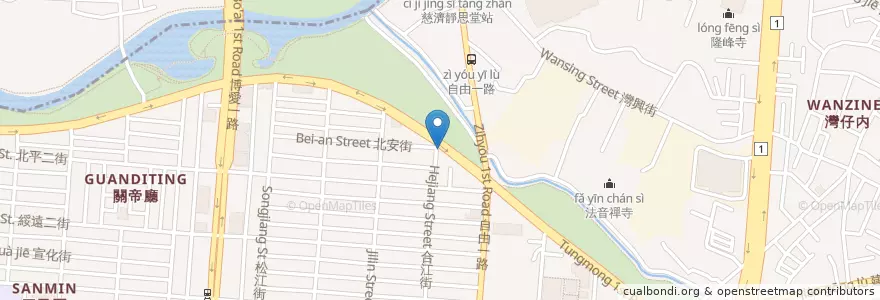 Mapa de ubicacion de 壹壹捌烘雞 en Tayvan, Kaohsiung, 三民區.