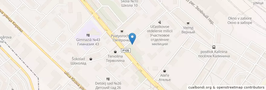 Mapa de ubicacion de Отделение связи №140002 en Russia, Distretto Federale Centrale, Oblast' Di Mosca, Городской Округ Люберцы.