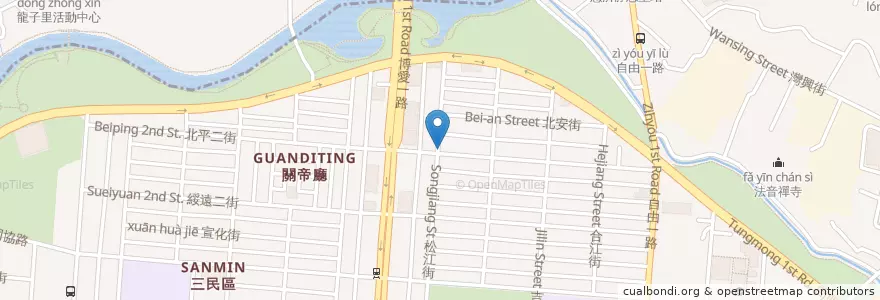 Mapa de ubicacion de Zone Café en Taiwan, Kaohsiung, Sanmin.