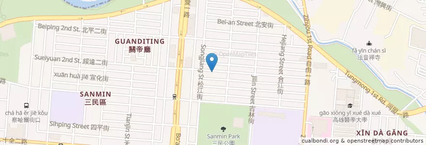 Mapa de ubicacion de 承宏家畜醫院 en 타이완, 가오슝시, 싼민구.