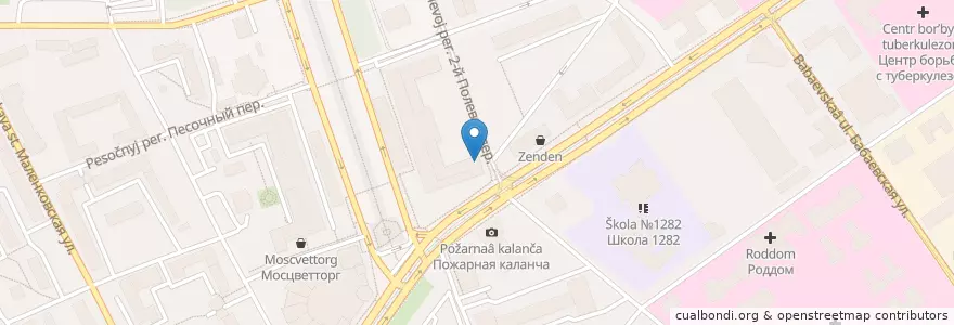 Mapa de ubicacion de Геколаб en Rússia, Distrito Federal Central, Москва, Восточный Административный Округ, Район Сокольники.