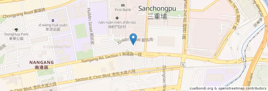 Mapa de ubicacion de 蜥蜴咖哩 en Taiwán, Nuevo Taipéi, Taipéi, 南港區.