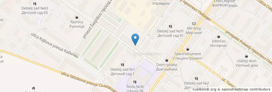 Mapa de ubicacion de Доктор Жорик en Russland, Föderationskreis Zentralrussland, Oblast Twer, Городской Округ Тверь, Калининский Район.