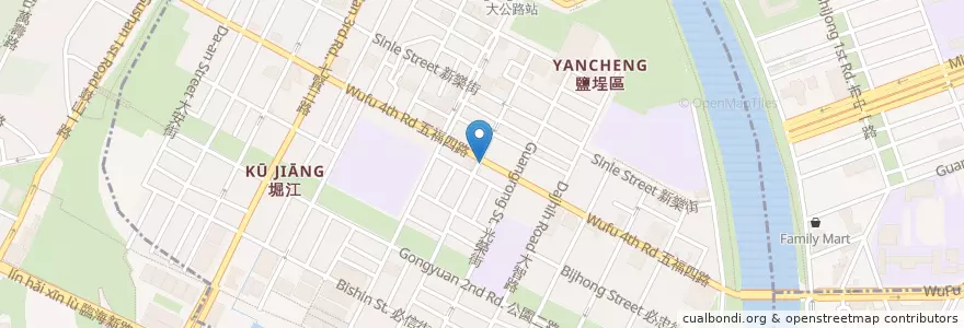 Mapa de ubicacion de 里歐歐式早餐 en 臺灣, 高雄市, 鹽埕區.