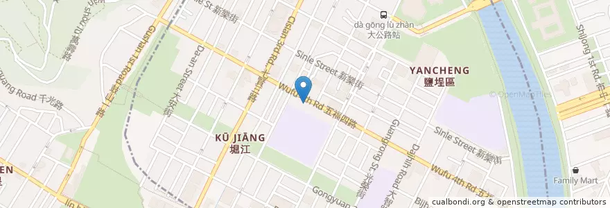 Mapa de ubicacion de 珈琲舍道 en Taïwan, Kaohsiung, 鹽埕區.