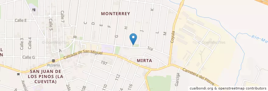Mapa de ubicacion de Farmacia de Monterrey en キューバ, La Habana, San Miguel Del Padrón.