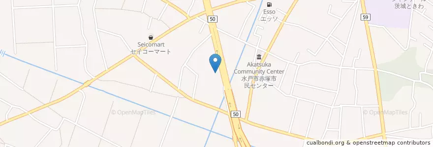 Mapa de ubicacion de ケンタッキーフライドチキン en Japón, Prefectura De Ibaraki, 水戸市.