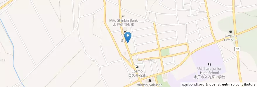 Mapa de ubicacion de Joyo Bank en Japan, Ibaraki Prefecture, Mito.