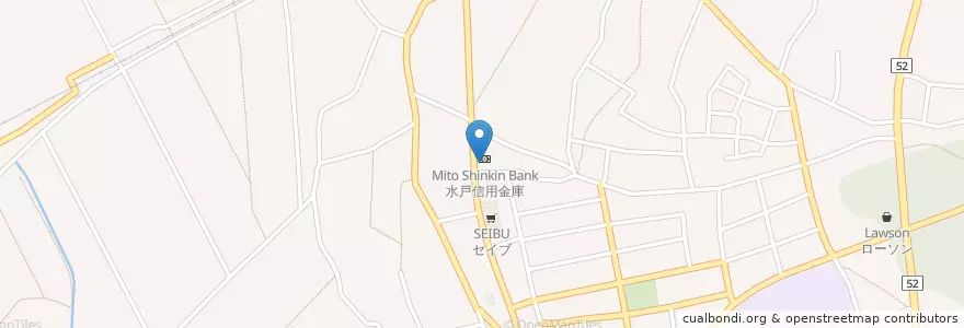 Mapa de ubicacion de 水戸信用金庫 en 日本, 茨城県, 水戸市.