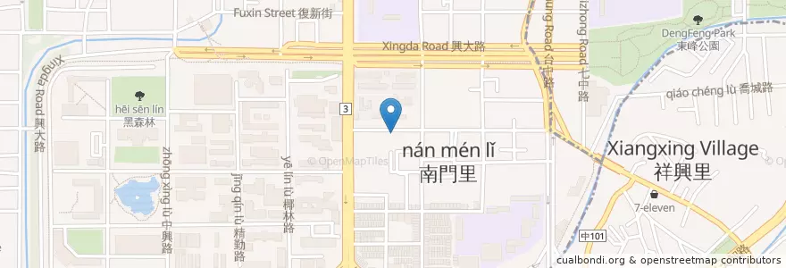 Mapa de ubicacion de 排骨酥麵 en 臺灣, 臺中市, 南區.