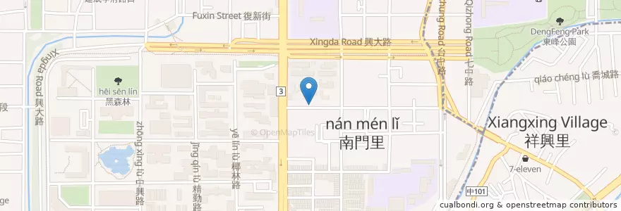 Mapa de ubicacion de 正一素食自助餐 en تایوان, تایچونگ, 南區.