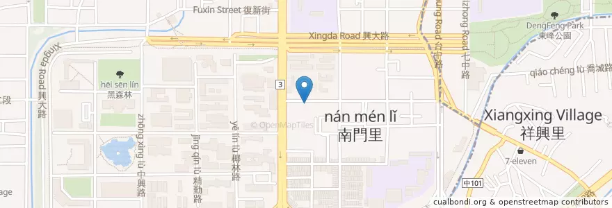Mapa de ubicacion de 國洸自助餐 en 臺灣, 臺中市, 南區.