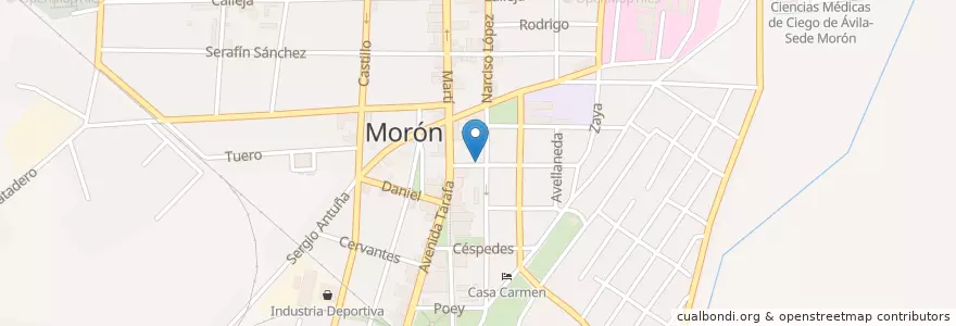 Mapa de ubicacion de Pizzería Morón en Küba, Ciego De Ávila, Morón, Ciudad De Morón.