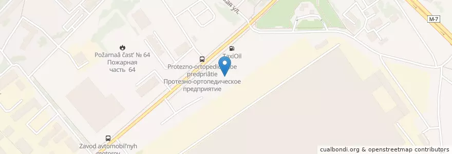 Mapa de ubicacion de АЗС #346 "Газпромнефть" en ロシア, 沿ヴォルガ連邦管区, ニジニ・ノヴゴロド州, ニジニ・ノヴゴロド管区.