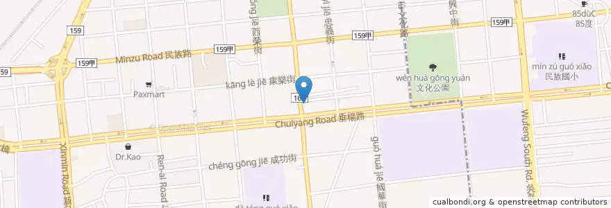 Mapa de ubicacion de 泰平盛世 en Taiwan, Provincia Di Taiwan, Chiayi, Contea Di Chiayi.