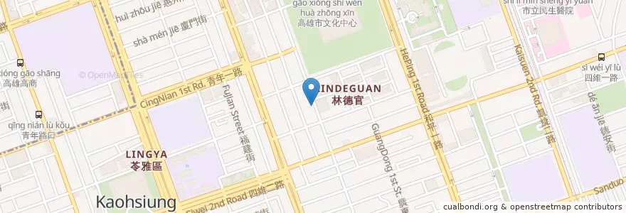 Mapa de ubicacion de 錦堂鐵路食堂 en Тайвань, Гаосюн, 苓雅區.