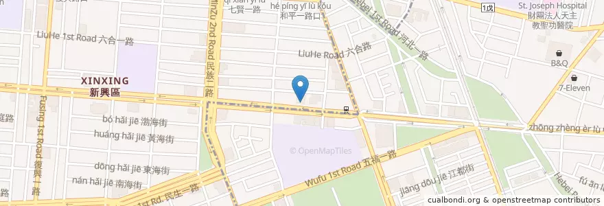 Mapa de ubicacion de 中堂燒肉 en Taiwan, Kaohsiung, 苓雅區.