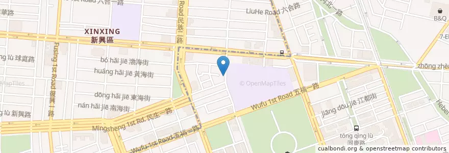 Mapa de ubicacion de 鴨妃廚房 en 台湾, 高雄市, 苓雅区.