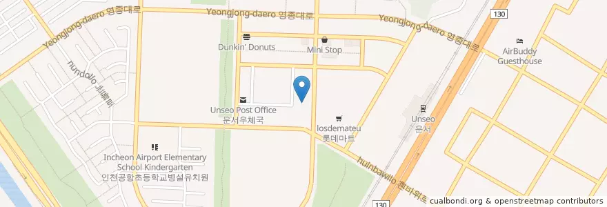 Mapa de ubicacion de 이디야커피 en Республика Корея, Инчхон, 중구, 운서동.