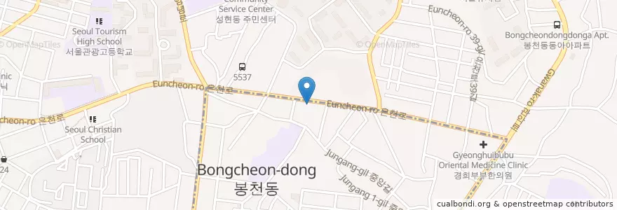 Mapa de ubicacion de TPS coffee lab en كوريا الجنوبية, سول, 관악구, 중앙동.
