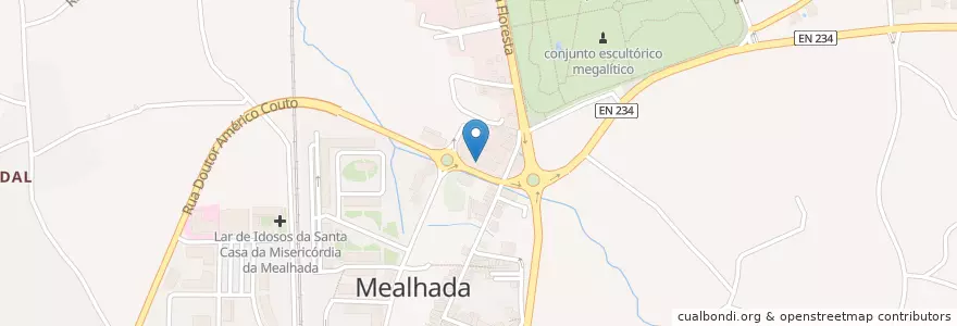 Mapa de ubicacion de Cote D'Azur en پرتغال, Aveiro, Centro, Baixo Vouga, Mealhada, Mealhada, Ventosa Do Bairro E Antes.