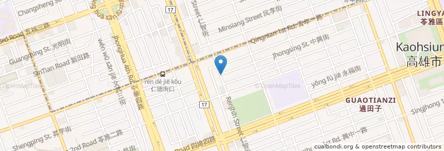 Mapa de ubicacion de Cup Café en Taïwan, Kaohsiung, District De Lingya.