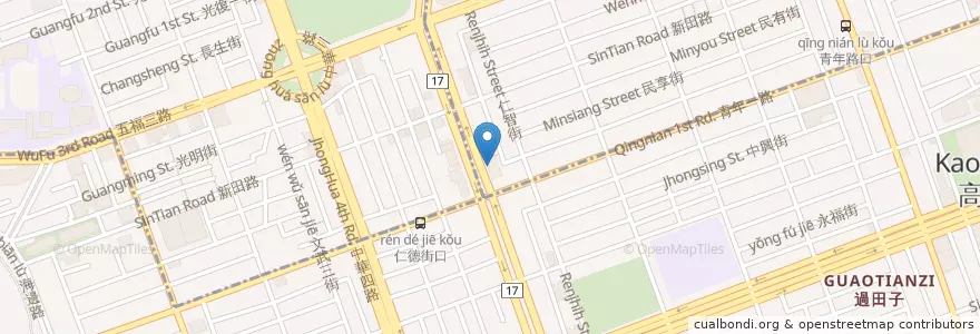 Mapa de ubicacion de 韓食廣場 en Taiwán, Kaohsiung, 新興區.