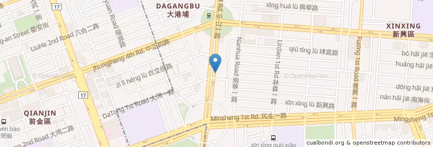 Mapa de ubicacion de 蜀府掌櫃 en Тайвань, Гаосюн, 新興區.