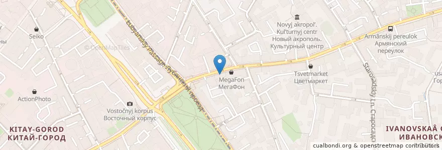 Mapa de ubicacion de Хлеб Насущный en روسيا, Центральный Федеральный Округ, Москва, Центральный Административный Округ.