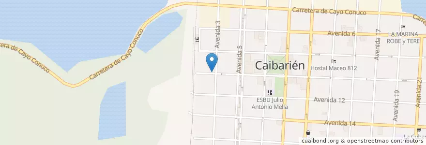Mapa de ubicacion de EL TANGANAZO en کوبا, Villa Clara, Caibarién, Ciudad De Caibarién.