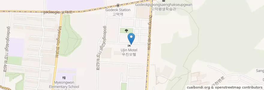 Mapa de ubicacion de Dunkin' Donuts en کره جنوبی, سئول, 강동구, 명일동, 명일2동.