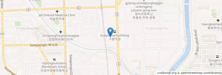 Mapa de ubicacion de 평양면옥 en Südkorea, Gyeonggi-Do, 의정부시.