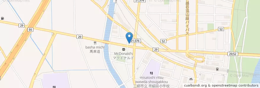 Mapa de ubicacion de びっくりドンキー en 日本, 埼玉県, 三郷市.