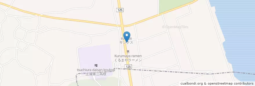 Mapa de ubicacion de コスモ石油 en Япония, Ибараки, 土浦市.