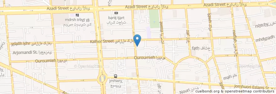 Mapa de ubicacion de مطب دکتر شفیع زاده en إیران, طهران, مقاطعة طهران, طهران, بخش مرکزی شهرستان تهران.