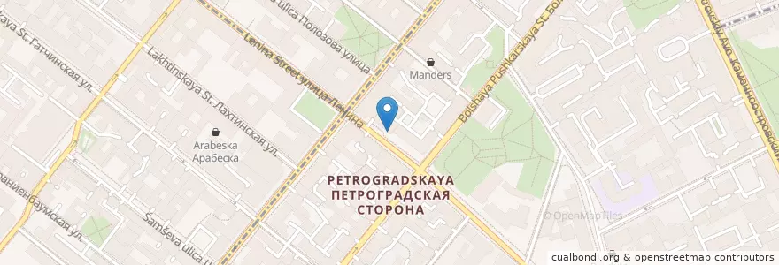 Mapa de ubicacion de RED Steak&Wine en Russia, Northwestern Federal District, Leningrad Oblast, Saint Petersburg, Petrogradsky District, Округ Кронверкское.