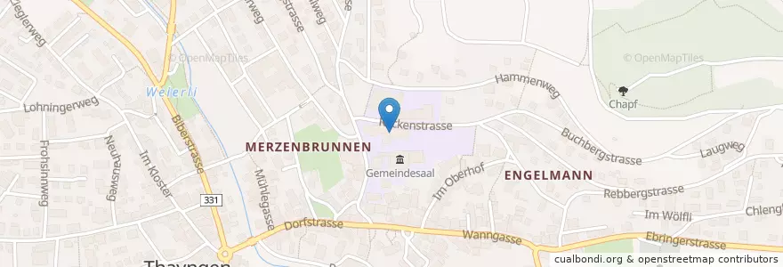 Mapa de ubicacion de Orientierungsschule en Suiza, Escafusa, Thayngen.