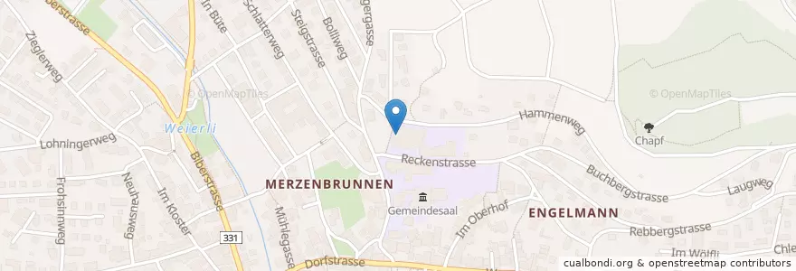 Mapa de ubicacion de Primarschule en Schweiz/Suisse/Svizzera/Svizra, Schaffhausen, Thayngen.