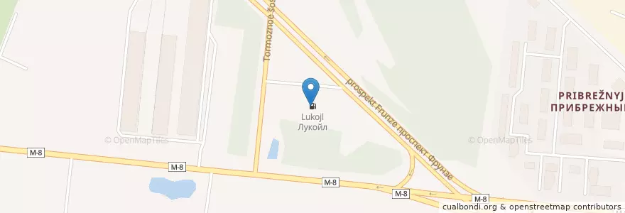 Mapa de ubicacion de Лукойл en Russia, Distretto Federale Centrale, Oblast' Di Jaroslavl', Ярославский Район, Городской Округ Ярославль.
