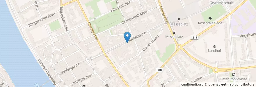 Mapa de ubicacion de Coop Vitality en Svizzera, Basilea Città, Basel.