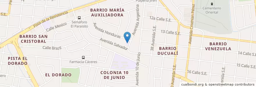 Mapa de ubicacion de Centro de Fé Vida Nueva en نيكاراجوا, Departamento De Managua, Managua (Municipio).