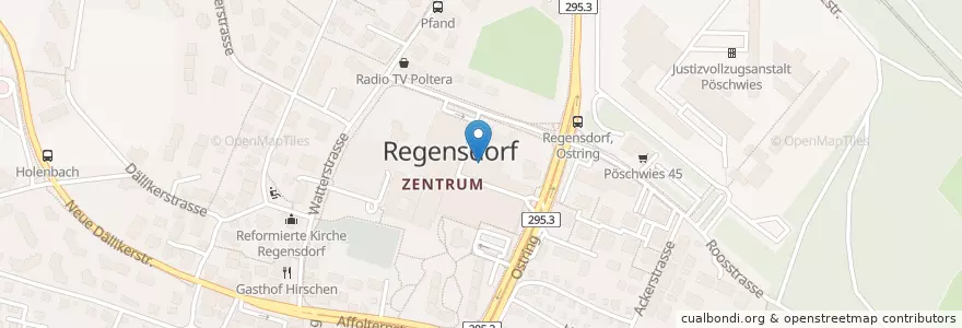 Mapa de ubicacion de Amavita Regensdorf en 瑞士, 蘇黎世, Bezirk Dielsdorf, Regensdorf.