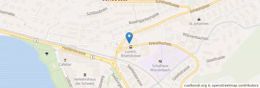 Mapa de ubicacion de Amavita Würzenbach en سويسرا, Luzern, Luzern.